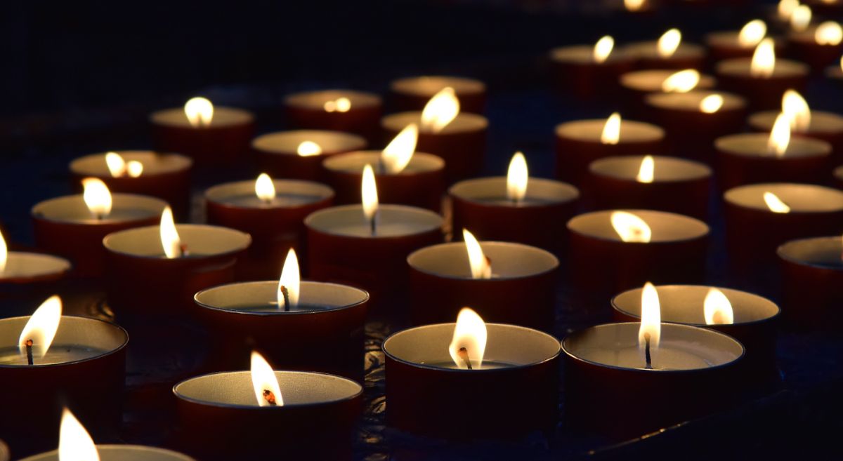 Picture of lit candles